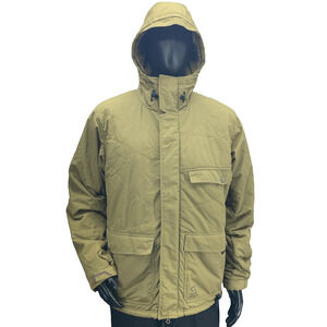 Vintage Y2K SIMS Olive Mens Med Ski Coat Snowboard Jacket Hooded Outerwear